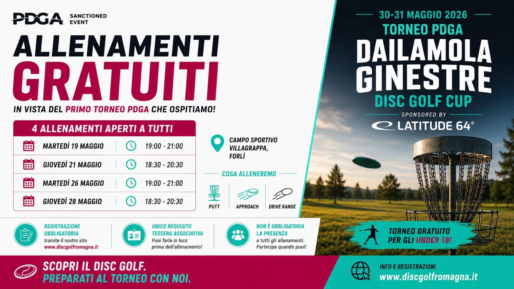 Scopri il disc golf e preparati al torneo con noi